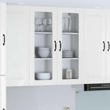 Wall Glass Cabinet LUCCA High Gloss White 80 x 31 x 100 cm 885159