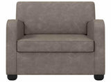 Armchair Antique Grey Faux Leather 42043439
