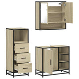 3 Piece Bathroom Furniture Set Sonoma Oak Engineered Wood 3301056