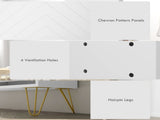 Narrow Shoe Storage Cabinet, Slim Shoe Cupboard with 4 Flip Drawers, Adjustable Shelf, Shoe Rack for T3398P378000