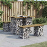 Garden Table Gabion Design 100x70x72 cm Impregnated Wood Pine 834367