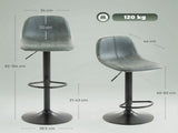 Bar Stools Set of 2, Modern Swivel Barstools with Footrest for Kitchen Island and Dining Room, Green T3398P555823