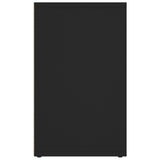 Shoe Cabinet Set of 2 Black Engineered wood Medium Shoe Cabinet 808687
