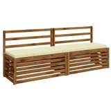 2-Piece Bench Cushions SOEST 2 pcs 100% Polyester Cream 949231