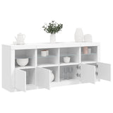 Sideboard with LED Lights White 163x37x67 cm 3209072