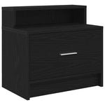 ZNTS Bedside Cabinets with Drawer 2 pcs Black Oak 51x31x47 cm 858671