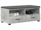 Hall Bench with Cushion Concrete Grey 80 x 38 x 46 cm 891459