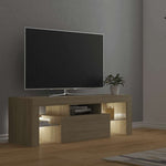 TV Cabinet with LED Lights Sonoma Oak 120x35x40 cm 804349