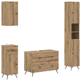4 Piece Bathroom Cabinet Set BREDA Artisan Oak Engineered Wood 3417971