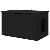Cat House Black 85 x 55 x 50.5 cm Engineered Wood 8000717
