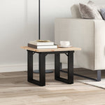 ZNTS Coffee Table O-Frame 50x50x35 cm Solid Wood Pine and Steel 3282659