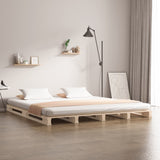 Pallet Bed without Mattress 140x200 cm Solid Wood 821392
