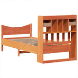 Bed Frame without Mattress Wax Brown 75x190 cm Small Single Solid Wood Pine 3323403