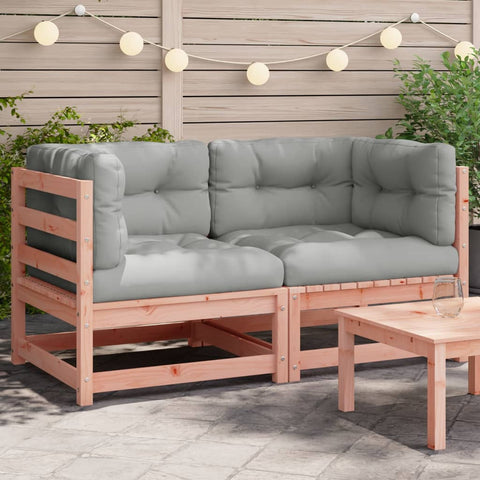 ZNTS Garden Sofas Corner with Cushions 2 pcs Solid Wood Douglas 838075