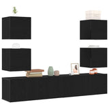 TV Cabinet 6 pcs Black 160 x 30 x 30 cm Engineered wood 3393418
