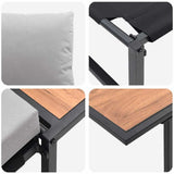 Outdoor Steel Seating 2 pcs Light grey Steel 42004138