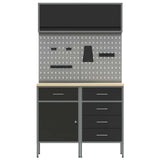 Work Cabinet Set with Drawer with Shelf Manual 5 pcs Black 3321426