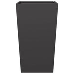 ZNTS Garden Planters Black 2 pcs 45x45x75 cm Steel 851095