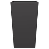 ZNTS Garden Planters Black 2 pcs 45x45x75 cm Steel 851095