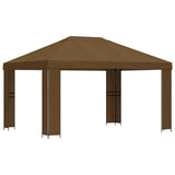 Gazebo 4 x 3 m Taupe Polyester and Steel 190 gsm 900378