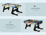 Folding Multi Gaming Table 4 in 1 Hockey, Football Table, Table Tennis, Billiards For Play Fun T3398P425070