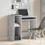 Desk with Shelves Concrete Grey 84x40x78 cm Engineered Wood 860448