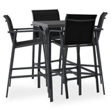 5 Piece Garden Bar Set Black 3073574