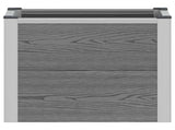 Garden Raised Bed Grey 50 x 30 x 22 cm WPC and Aluminium 42039082