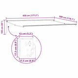 Awning Manual White 4.5 x 3 m Metal 362019