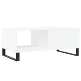 ZNTS Coffee Table White 90x50x36.5 cm Engineered Wood 830572