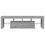 TV Cabinet with LED Lights Grey Sonoma 140x36.5x40 cm 822642