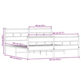 Metal Bed Frame without Mattress Sonoma Oak 180x200 cm Super King 3308472