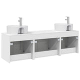 Bathroom Cabinet Set 3 pcs High Gloss White 49.5 x 44.5 x 65 cm 3405671