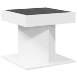 ZNTS Coffee Table with LED White 50x50x45 cm Engineered Wood 847560