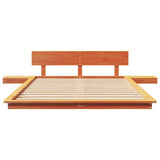 Bed Frame Brown 135 x 190 cm Wood 872409