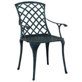 Garden Chair 4 pcs Green 61 x 60.5 x 93cm Aluminium 42002707