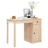 ZNTS Desk 100x50x75 cm Solid Wood Pine 814629