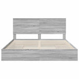 Storage Bed Grey Sonoma 180 x 200 cm Engineered Wood 3411185