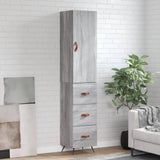 Highboard Grey Sonoma 34.5x34x180 cm Engineered Wood 3198831