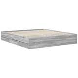 Bed Frame with Drawer Grey Sonoma 180 x 200 cm Engineer Wood 3411488