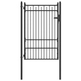 Fence Gate HORST 100 x 150 cm Metal Black Lockable 42034066