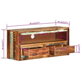TV Cabinet 88x30x40 cm Solid Wood Reclaimed 339514