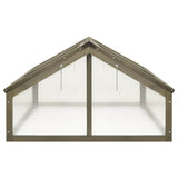 Greenhouse Grey Solid fir wood and transparent panels Medium 316416