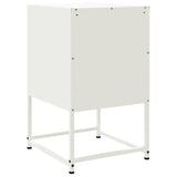 ZNTS Bedside Cabinets 2 pcs White 36x39x60.5 cm Steel 846457