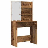 Dressing Table Set with LED Old Wood Engineered Wood 3329183