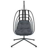 Hanging Egg Chair with Stand Anthracite Steel 4007408