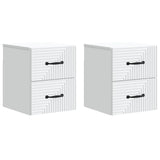 Wall-Mounted Bedside Cabinet 2 pcs White 34.5 x 33 x 40 cm 898636