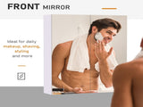 Mirror Cabinet, Wall Mount Bathroom Storage Cabinet with Adjustable Shelf, Double Door Cupboard, 60 T3398P341477