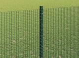 Welded Wire Fence with Posts 50 x 1.4 m PVC-Coated Steel Green 3336522