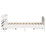 Bed Frame without Mattress White 150x200 cm King Size Solid Wood Pine 3306223